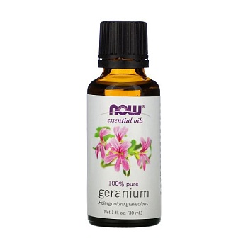 фото ефірна олія now foods essential oils 100% pure geranium герані, 30 мл