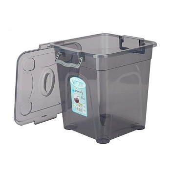foto контейнер для зберігання violet house 0485 prenty box black, 32х27.5х30 см, 16 л