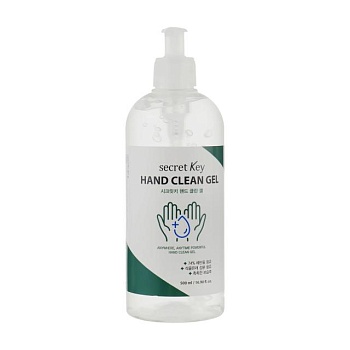 foto гель для рук очищувальний secret key hand clean gel 74% спирту, 500 мл