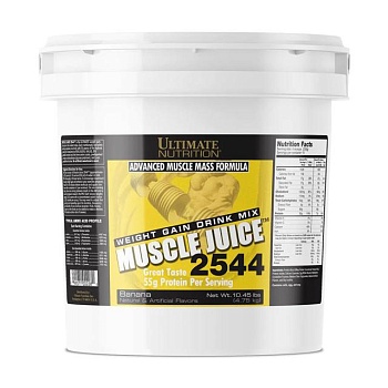 фото дієтична добавка гейнер в порошку ultimate nutrition muscle juice 2544 банан, 4.75 кг