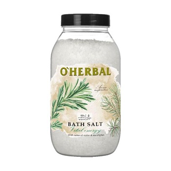 foto сіль для ванн o'herbal aroma inspiration bath salt vital energy, 1.1 кг
