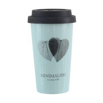 foto чашка limited edition minimalism із силіконовою кришкою, синя, 400 мл (htk-026)