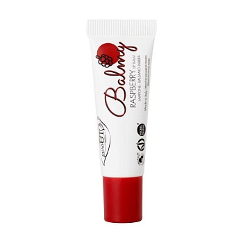 фото бальзам для губ purobio cosmetics balmy lip balm raspberry, 10 мл
