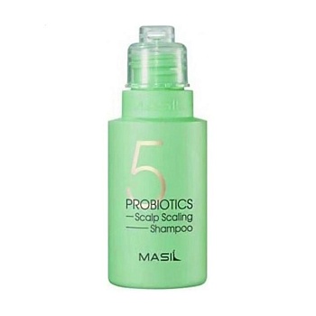 фото шампунь masil 5 probiotics scalp scaling shampoo для глибокого очищення шкіри голови, з пробіотиками, 50 мл