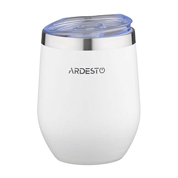 фото термокухоль ardesto compact mug нержавіюча сталь, білий, 350 мл (ar2635mmw)