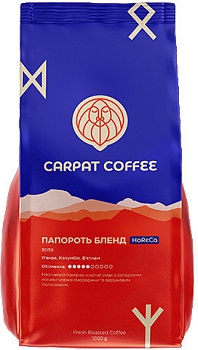 фото кофе carpat coffee папоротник бленд в зернах 1000 г