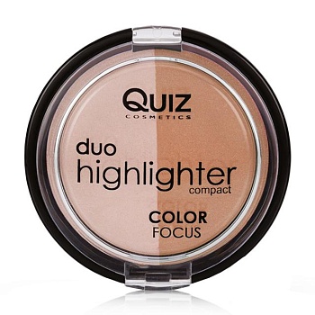 foto подвійний хайлайтер для обличчя quiz cosmetics color focus duo highlighter тон 30, 12 г