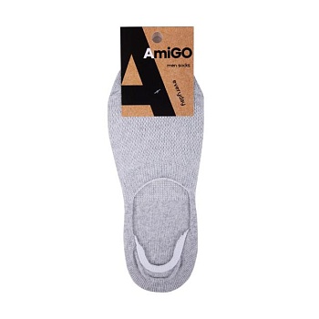 фото шкарпетки-сліди чоловічі amigo ss17 сірий меланж, розмір 29