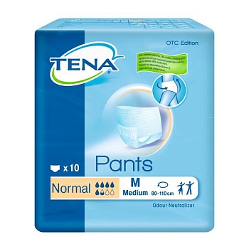 foto підгузники-труси tena pants normal medium для дорослих, 10 шт.