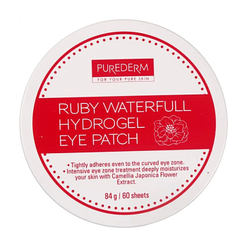 фото гідрогелеві патчі для шкіри навколо очей purederm ruby waterfull hydrogel eye patch, 60 шт