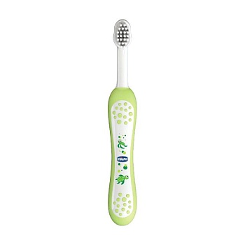 foto дитяча зубна щітка chicco, зелена