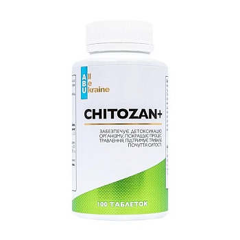 фото дієтична добавка в таблетках abu chitozan+ комплекс покращення обміну речовин з хітозаном та хромом, 100 шт