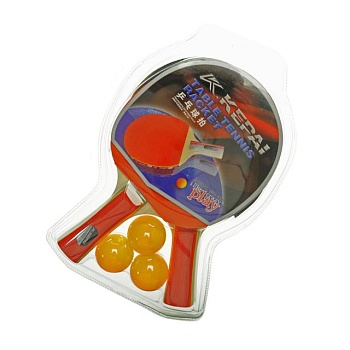 фото ракетки для настільного тенісу yg toys kepai з м'ячиками, в блістері, від 3 років (kp-0229)