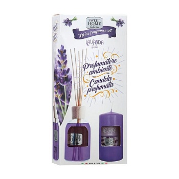 foto набір sweet home collection lavender лаванда (аромадифузор, 100 мл + ароматична свічка, 135 г)
