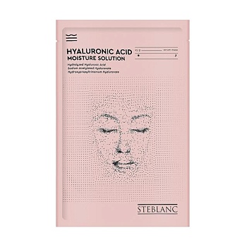 фото зволожувальна тканинна маска для обличчя steblanc з гіалуроновою кислотою, 25 г