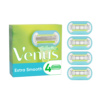 фото змінні картриджі для гоління gillette venus extra smooth embrace жіночі, 4 шт