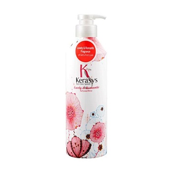 foto парфумований кондиціонер kerasys lovely & romantic perfumed rince для пошкодженого волосся, 400 мл