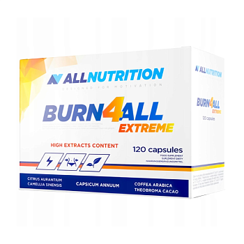 фото дієтична добавка в капсулах allnutrition burn4all extreme, 120 шт