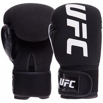 foto перчатки боксерские неопреновые на липучке ufc pro washable чёрный, размер m