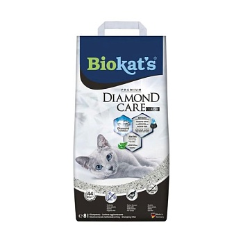 фото наповнювач туалетів для кішок biokat's diamond care classic бентонітовий, 8 л