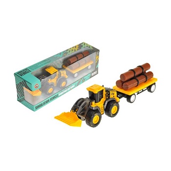 фото дитяча іграшка yg toys трактор з причепом, інерційна, від 3 років (99852-3)