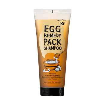 фото відновлювальний шампунь для волосся too cool for school egg remedy pack shampoo, 200 г