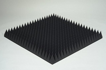 foto акустический поролон ecosound пирамида 120 100х100 см черный графит