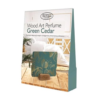 фото аромат для дому pachnaca szafa wood art perfume green cedar, 13.5*8.5 см