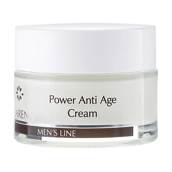 фото крем для обличчя clarena mens line power anti-age cream проти зморщок, чоловічий, 50 мл