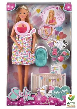 фото лялька штеффі-вагітна зі звуковими ефектами, з аксесуарами, 3+ simba toys