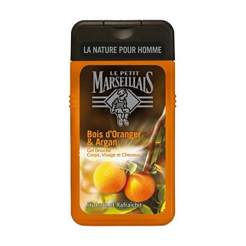 фото чоловічий гель-шампунь le petit marseillais 3 в 1 апельсинове дерево та арганія, 250 мл