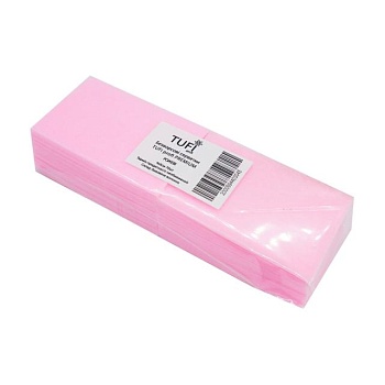 foto безворсові серветки tufi profi premium рожеві, щільні, 4*6 см, 70 шт