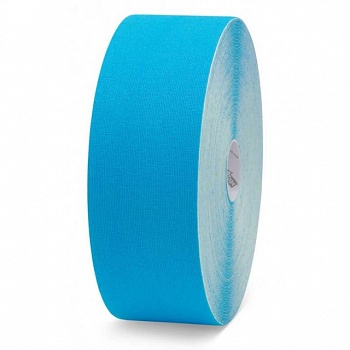 foto хлопчатобумажный кинезио тейп k-tape blue, 5 см х 22 м, голубой (100162)