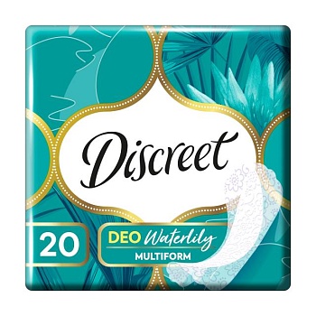 фото щоденні гігієнічні прокладки discreet deo waterlily multiform, 20 шт