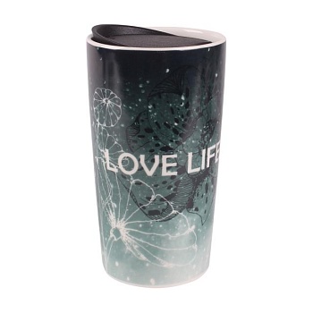 foto термокружка limited edition travel love life з кришкою, бірюзова, у подарунковій упаковці, 360 мл (htk-052)