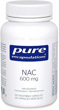 foto pure encapsulations nac (n-acetyl-l-cysteine) 600 mg 90 caps n-ацетилцистеин