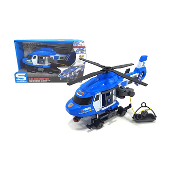 фото дитяча іграшка yg toys вертоліт поліцейський, інерційний, озвучений, зі світлом, від 3 років (js128b)