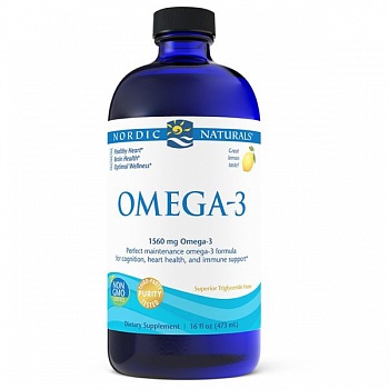 foto рыбий жир omega-3 nordic naturals лимон 473 мл (nn061)