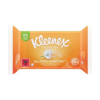 фото вологі серветки kleenex allergy comfort, 40 шт