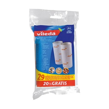 фото запасний блок для ролера для чищення одягу vileda (спіральний), 2 шт*29 аркушів