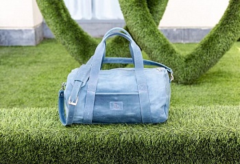 foto спортивная сумка из натуральной кожи sharky friends cross fit синий
