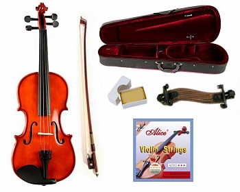 foto набор скрипка rafaga ас размер 3/4 + кейс + мостик+ смычок+канифоль +струны