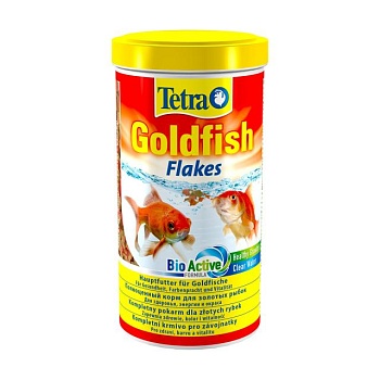 фото корм для золотих рибок tetra goldfish flakes в пластівцях, 250 мл