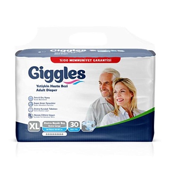 фото підгузки для дорослих giggles розмір xl (120-160 см), 30 шт