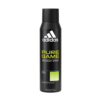 фото парфумований дезодорант-спрей adidas pure game чоловічий, 150 мл