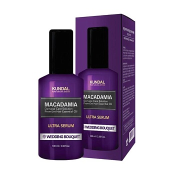 фото сироватка для волосся kundal pure natural system macadamia ultra serum макадамія, аромат wedding bouquet, 100 мл