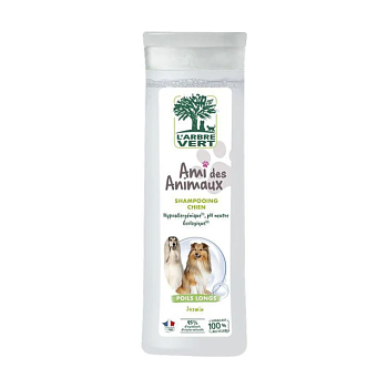 фото шампунь для собак l'arbre vert з довгою шерстю, з екстрактом жасмину, 250 мл