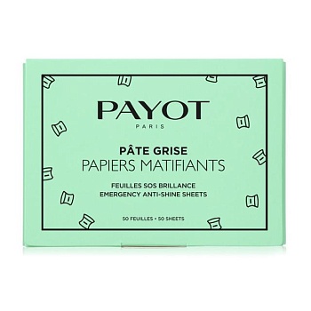 фото матувальні серветки для обличчя payot pate grise emergency anti-shine sheets, 50 шт