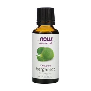 фото ефірна олія now foods essential oils 100% pure bergamot бергамота, 30 мл