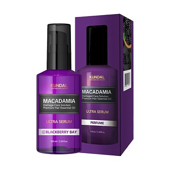 фото сироватка для волосся kundal pure natural system macadamia ultra serum макадамія, аромат blackberry bay, 100 мл